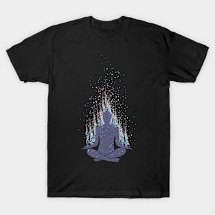 Enlightenment Meditation and Hands Drawn Yoga Pose T-Shirt